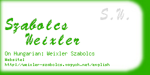 szabolcs weixler business card